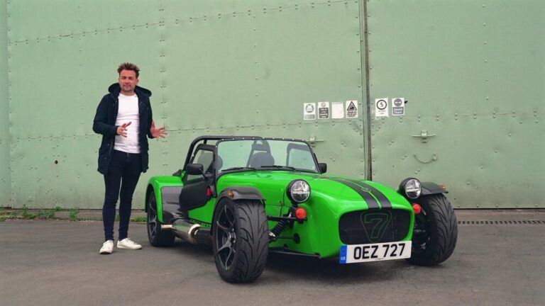 Nick Ponting standing next to a Caterham 420R